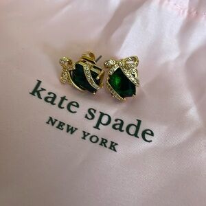 Kate spade green Christmas present earrings